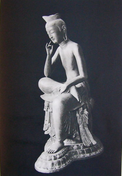 A statue of the bodhisattva Maitreya, at Kōryū-ji